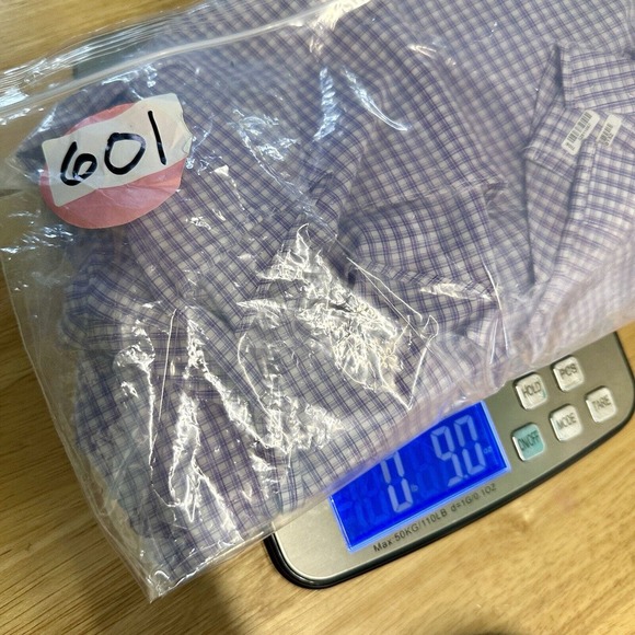 Brooks Brothers Regent Shirt Mens 15 1/5-34 Purple Plaid Button Down Non Iron - Picture 10 of 10